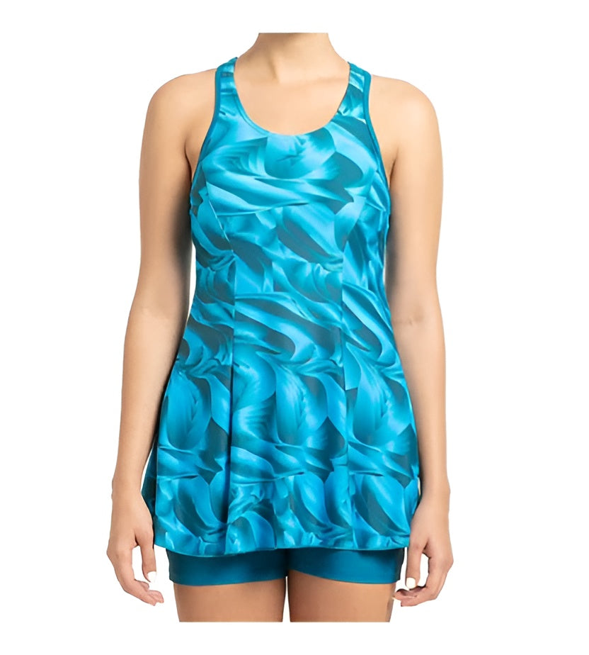 Speedo Women Printed Frock Style Swimwear