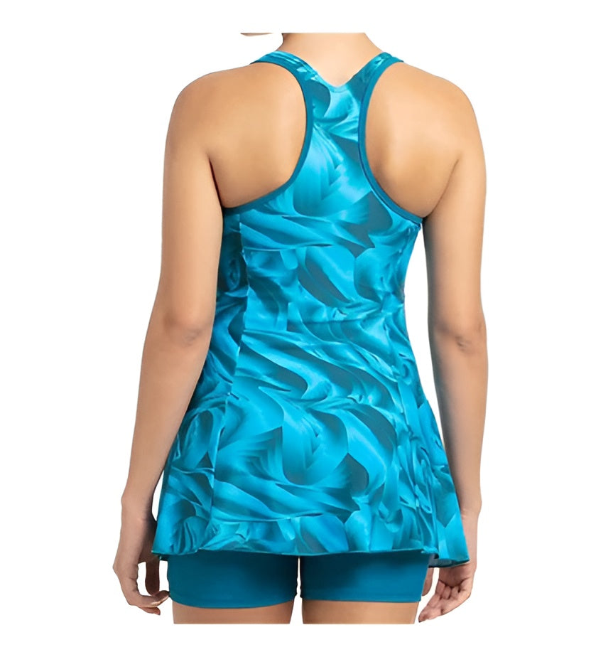 Speedo Women Printed Frock Style Swimwear