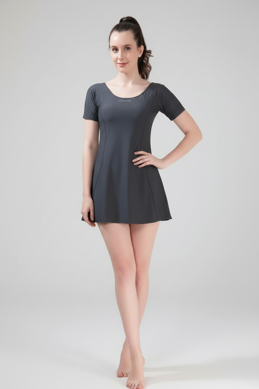 Lobster Plain Frockstyle Swimwear