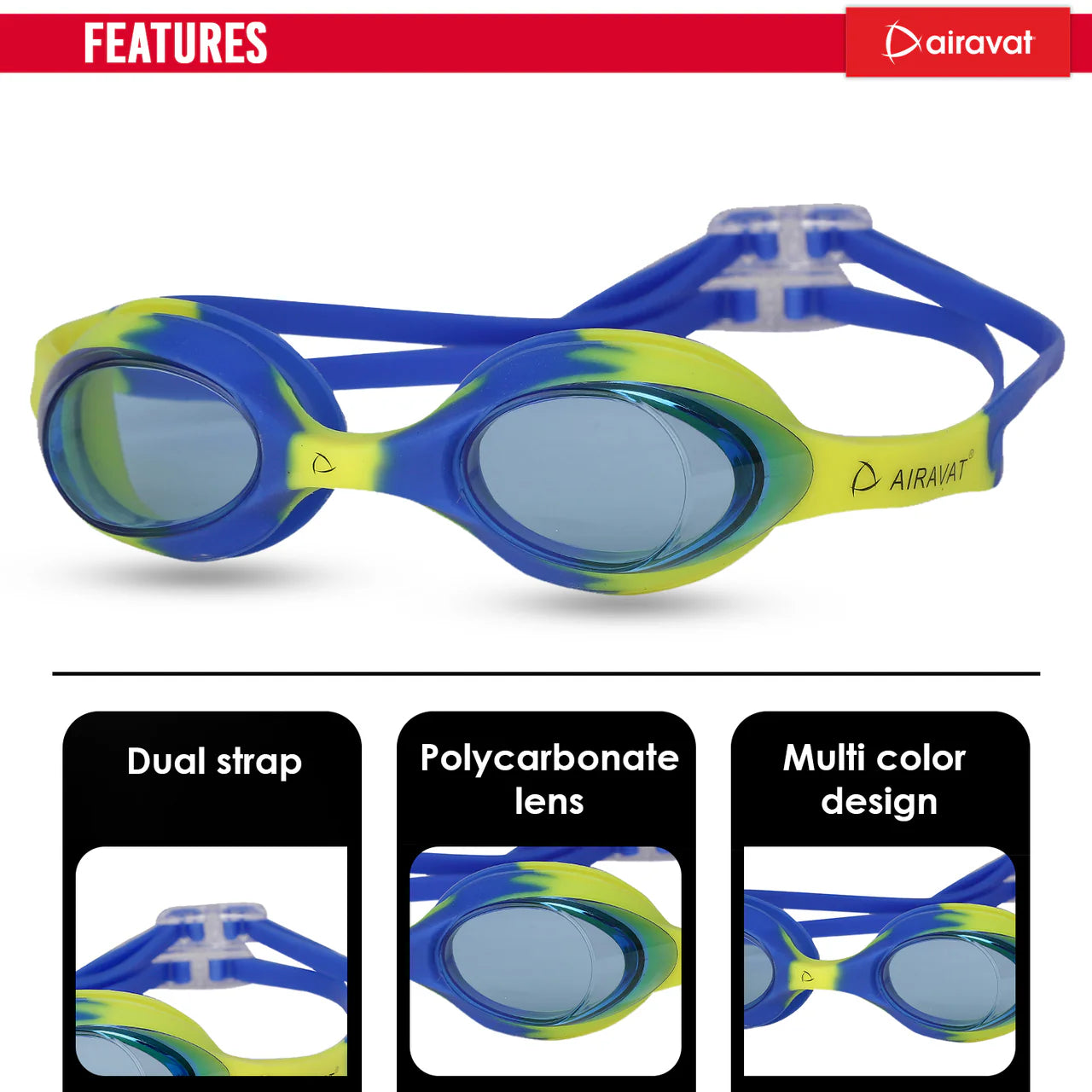 Ariavat Swimming Goggles for Kids (DORIS 1001)