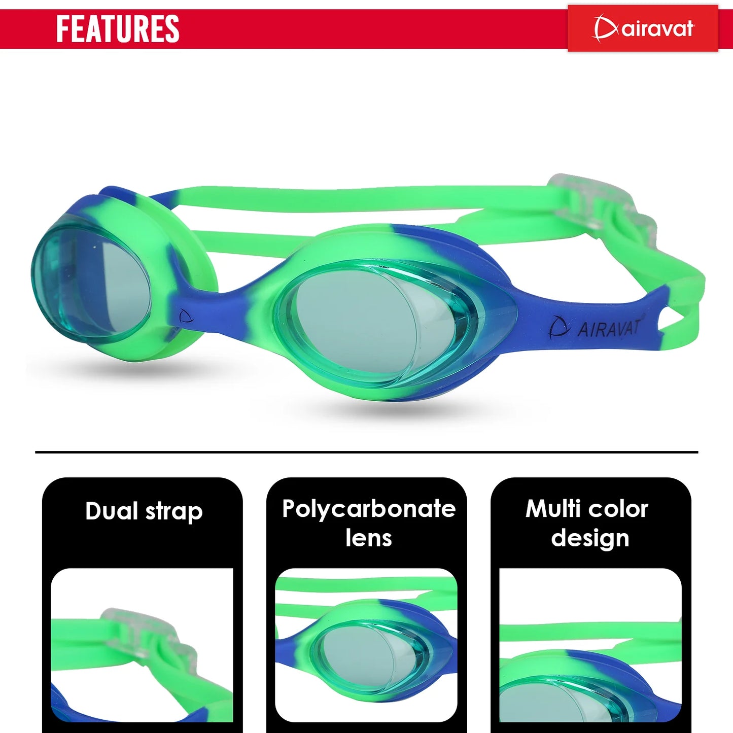 Ariavat Swimming Goggles for Kids (DORIS 1001)