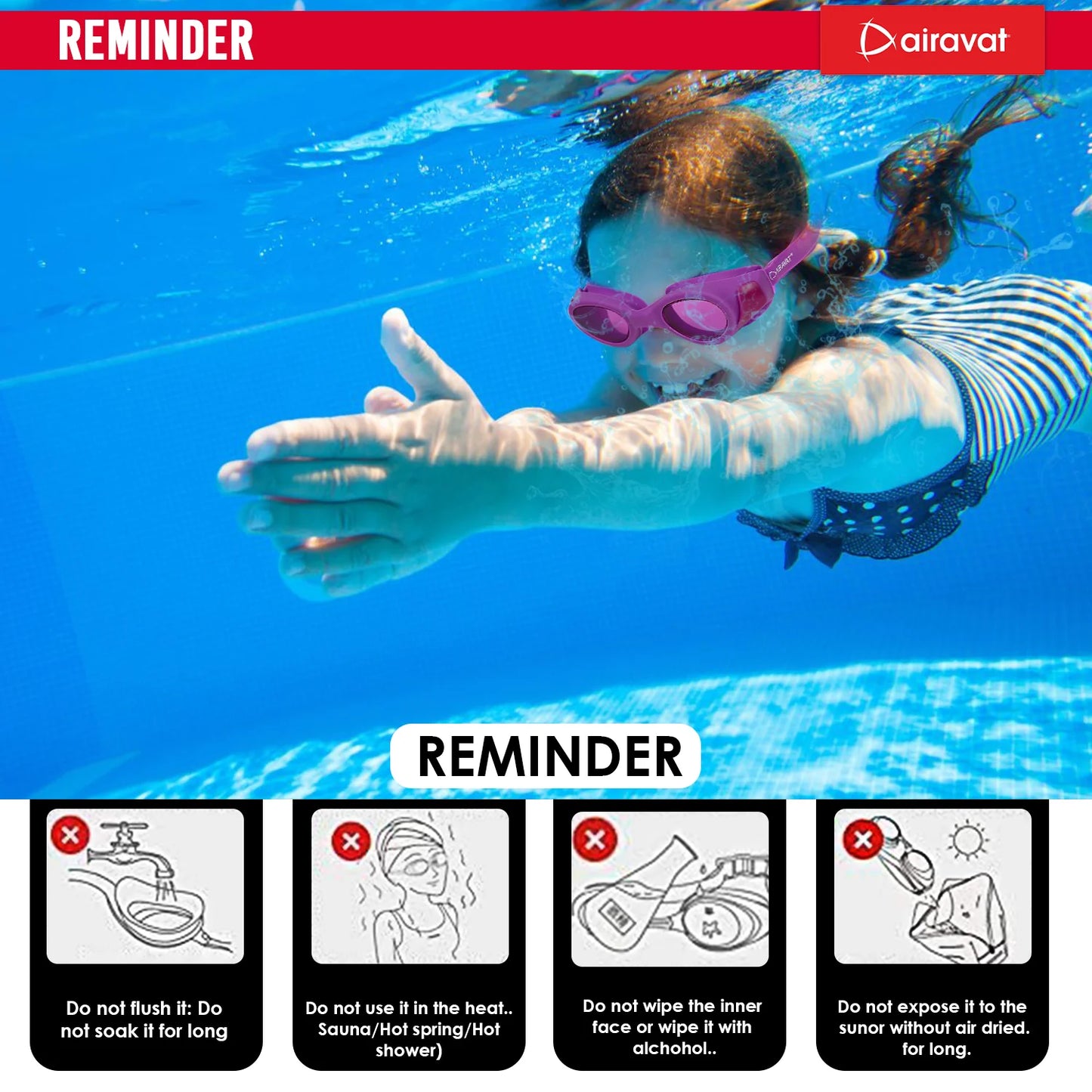 Ariavat Swimming Goggles for Kids (DORIS 1001)