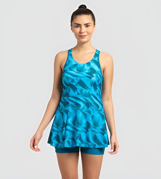 Speedo Women Printed Frock Style Swimwear