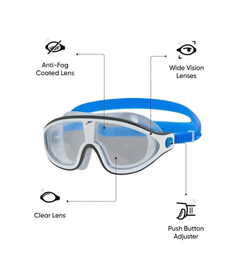 Speedo Unisex Adult Rift Smoke Lens Swimming Goggles