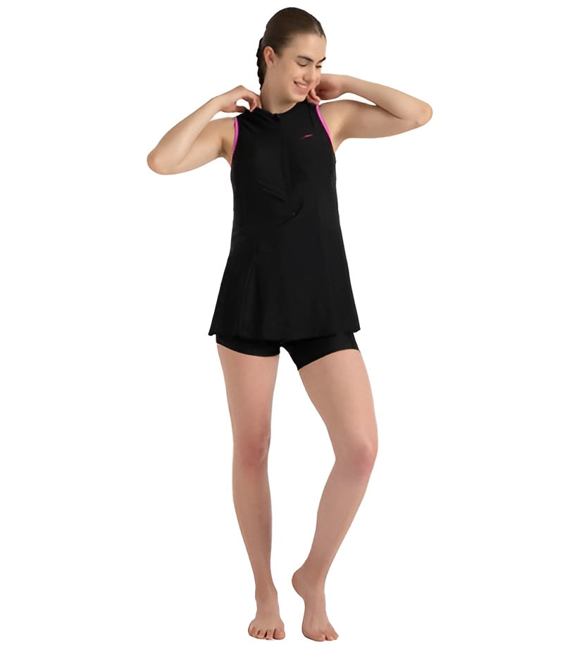 Speedo Women Closedback Frock Style With Boyleg