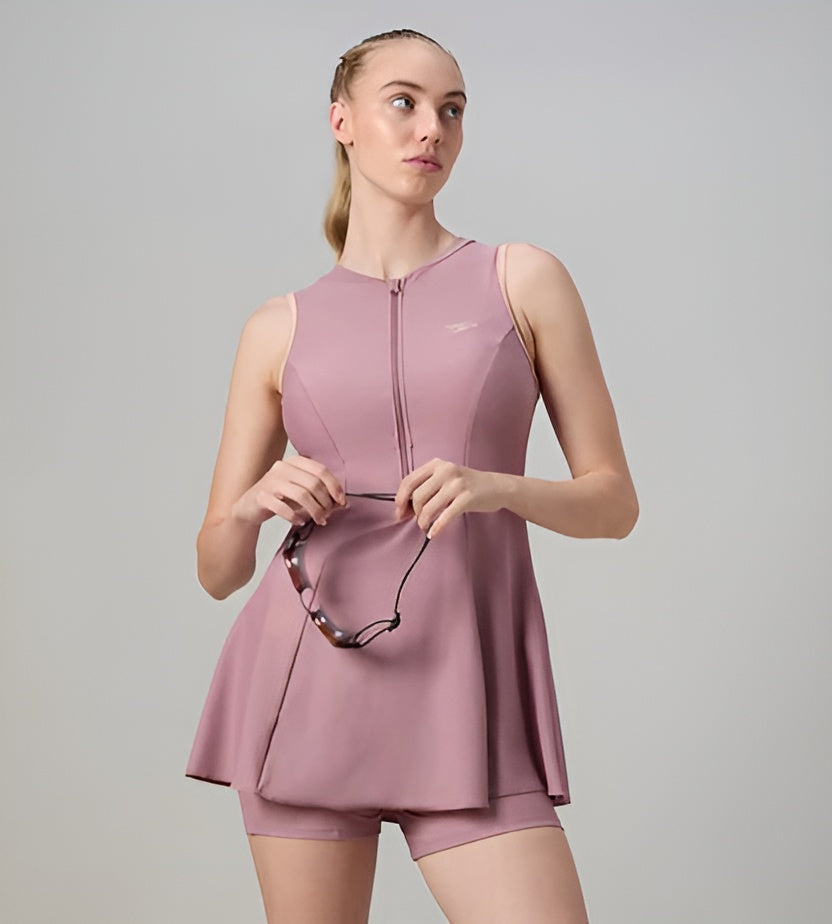 Speedo Women's Endura Brite CloseBack SwimDress with BoyLeg