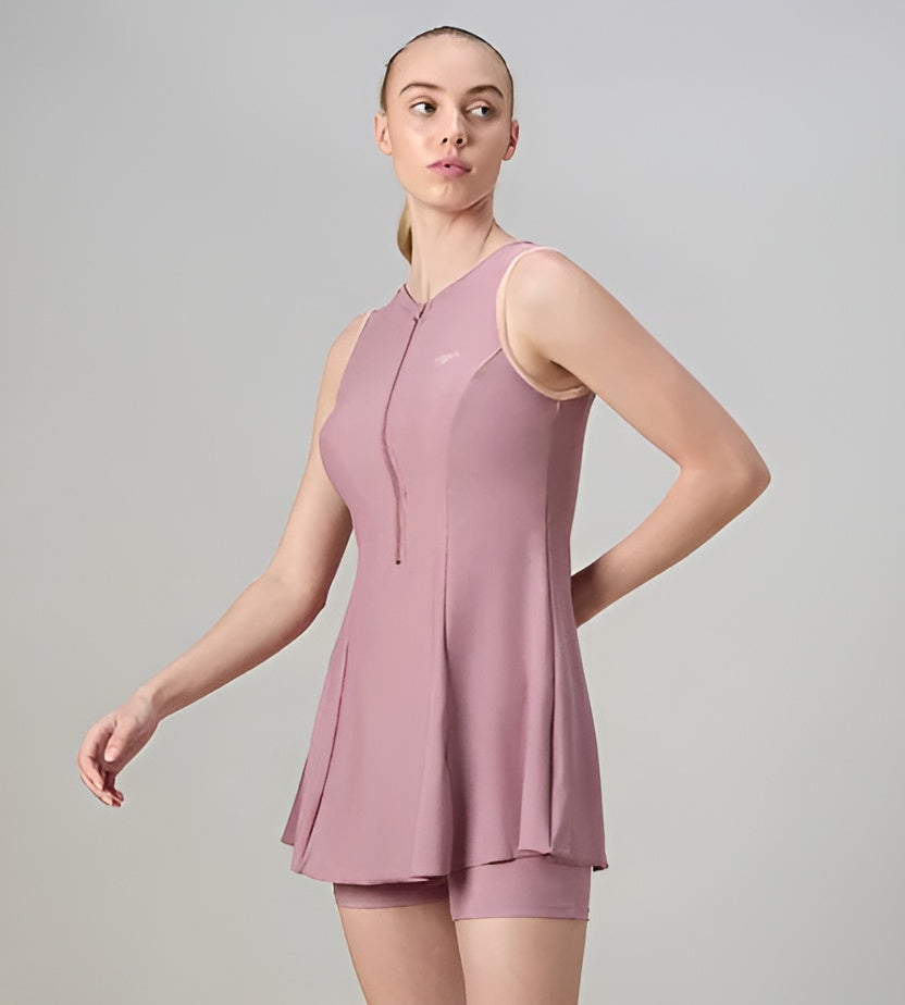 Speedo Women's Endura Brite CloseBack SwimDress with BoyLeg