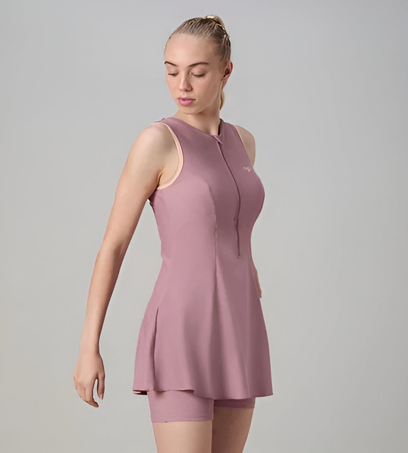 Speedo Women's Endura Brite CloseBack SwimDress with BoyLeg