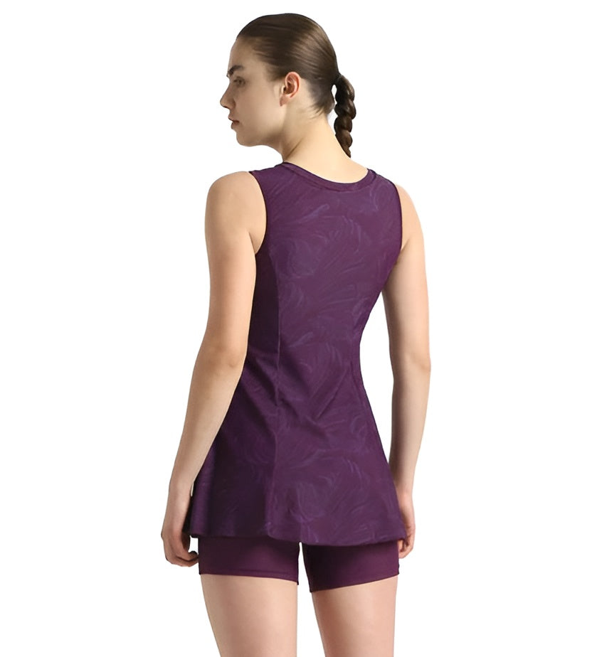 Speedo Women Printed Closedback Frock Style With Boyleg
