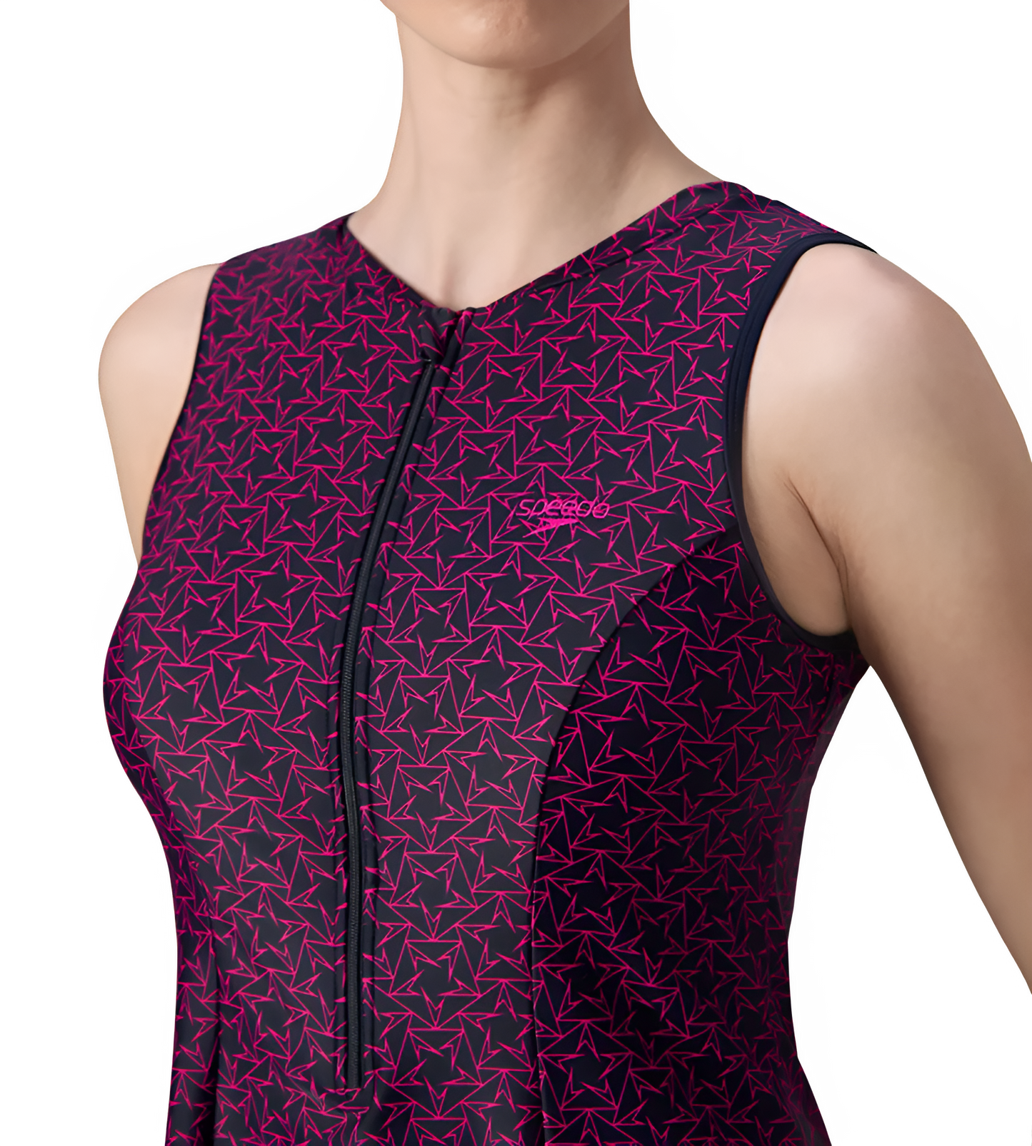 Speedo Women Printed Closedback Frock Style With Boyleg