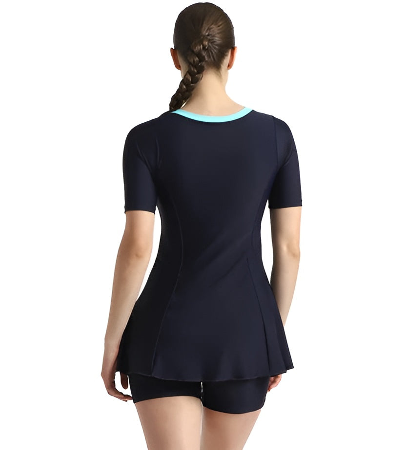 Speedo Women Closedback Sleeved With Boyleg
