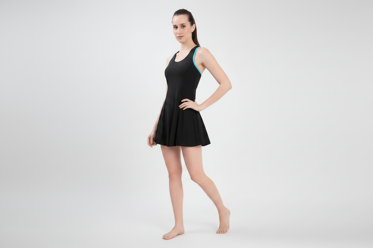 Lobster Frock Style Plain Swimwear