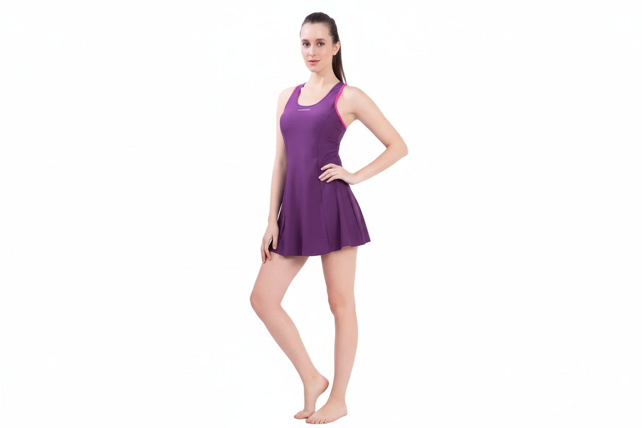 Lobster Frock Style Plain Swimwear