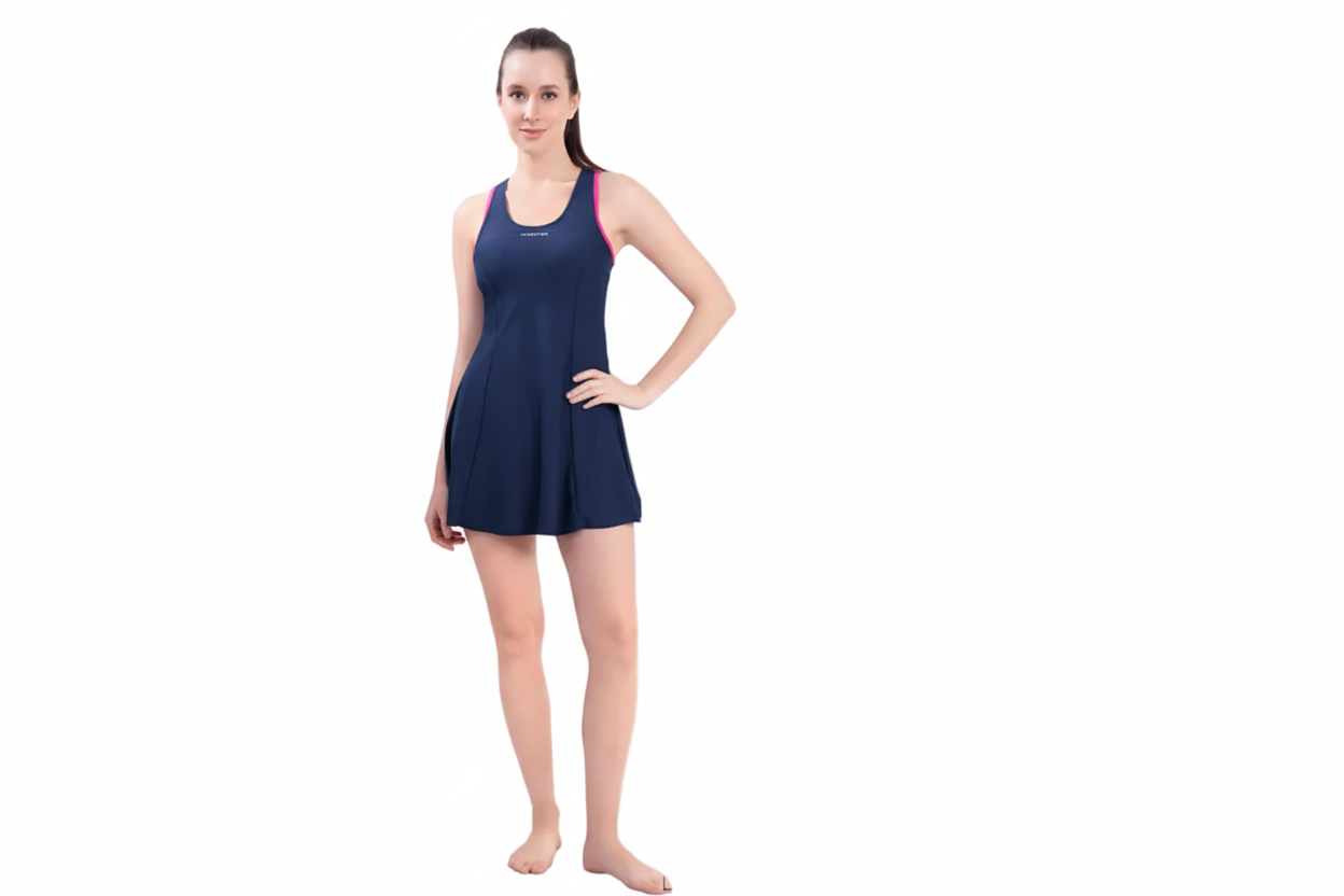 Lobster Frock Style Plain Swimwear