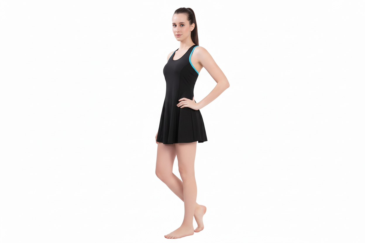 Lobster Frock Style Plain Swimwear