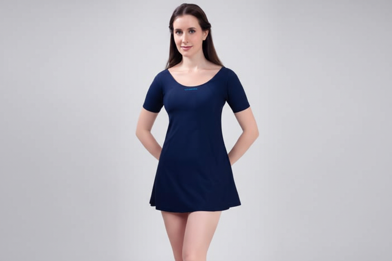 Lobster Plain Frockstyle Swimwear