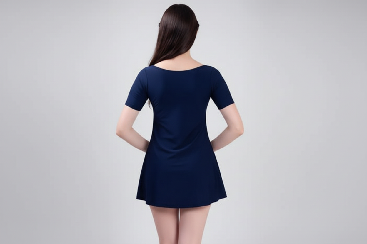 Lobster Plain Frockstyle Swimwear