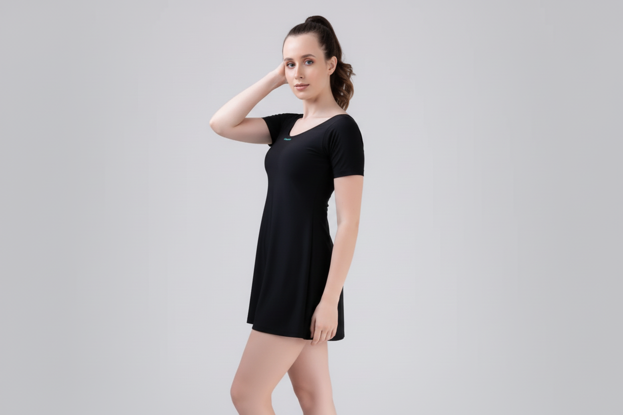 Lobster Plain Frockstyle Swimwear
